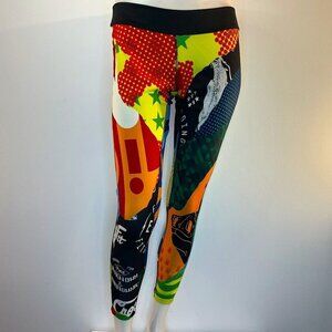 Reebok Crossfit Women's Colorful Reversible Workout Leggings - Size Medium